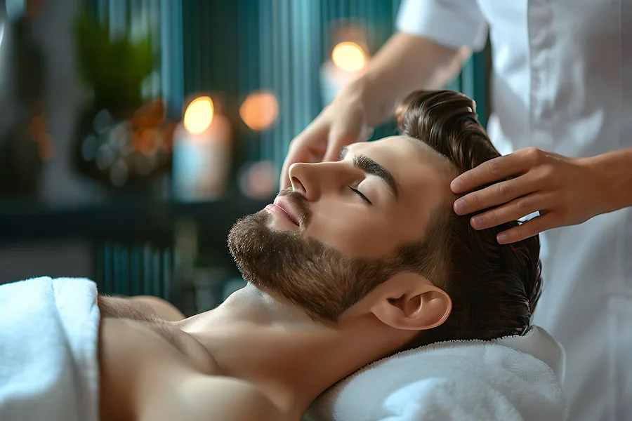 Relaxing spa massage therapy